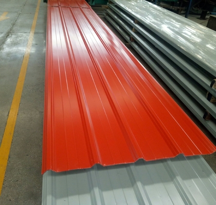 PPGI acanalados colorean la placa galvanizada pintada cinc revestido de las tejas de tejado del metal de la placa