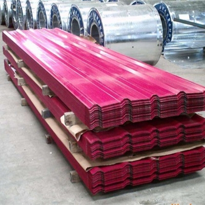 el color de 1.2m m que el llano revestido cubre color rojo cubrió la hoja BS ASTM GB de la techumbre