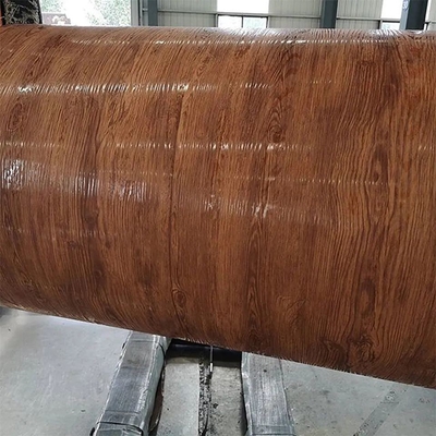 El SUS de JIS galvanizó Ppgi que el cinc de acero de la bobina cubrió la pintura impresa de madera 0,18 - 1.5m m