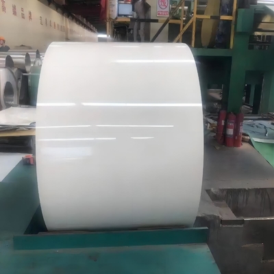 Ppgi prepintado blanco galvanizó la bobina de acero 0.4m m PPGI cubierto color G350