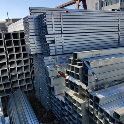 Cuadrado Rectángulo cubierto de zinc Q215b Q235b tubo de acero galvanizado 2,5 pulgadas 3 pulgadas