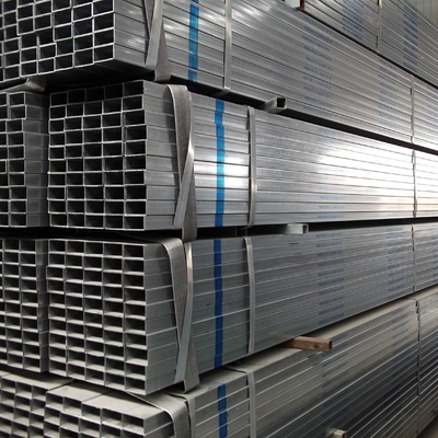 Cuadrado Rectángulo cubierto de zinc Q215b Q235b tubo de acero galvanizado 2,5 pulgadas 3 pulgadas